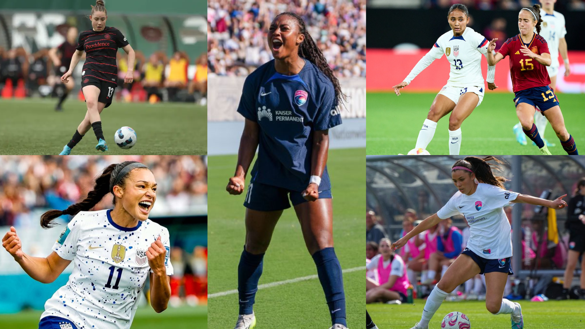 Five Young Soccer Women NWSL Stars