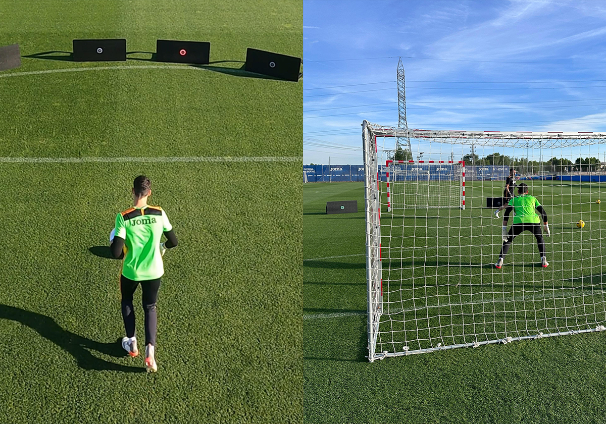Goalkeeper training at Getafe CF's Training Ground with Voon Football Pro