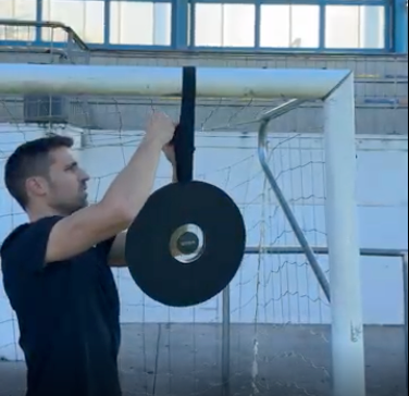 Player improving his game with the voon soccer smart rebounder working on his dribbling