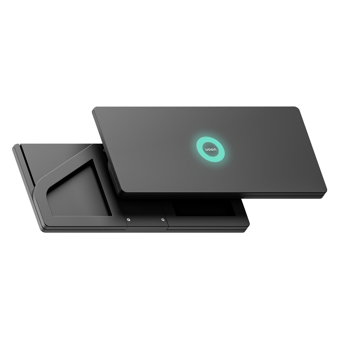 The Voon Soccer from the front and from behind, with the dot in the middle